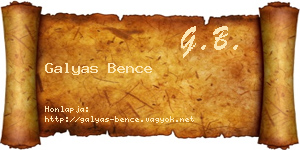 Galyas Bence névjegykártya